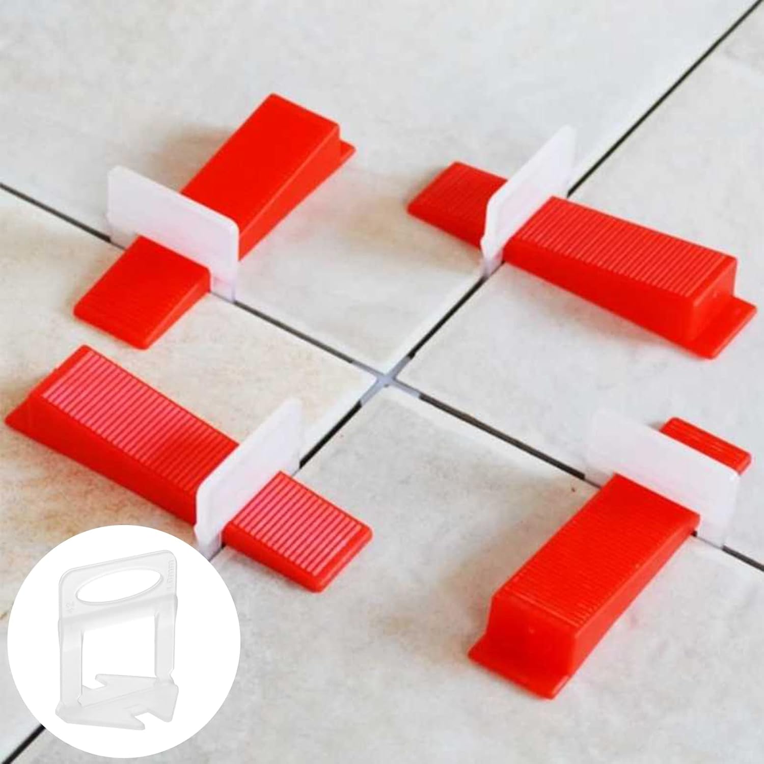 Tile Leveling Clip - Lot de 100 cale-niveleurs avec clips