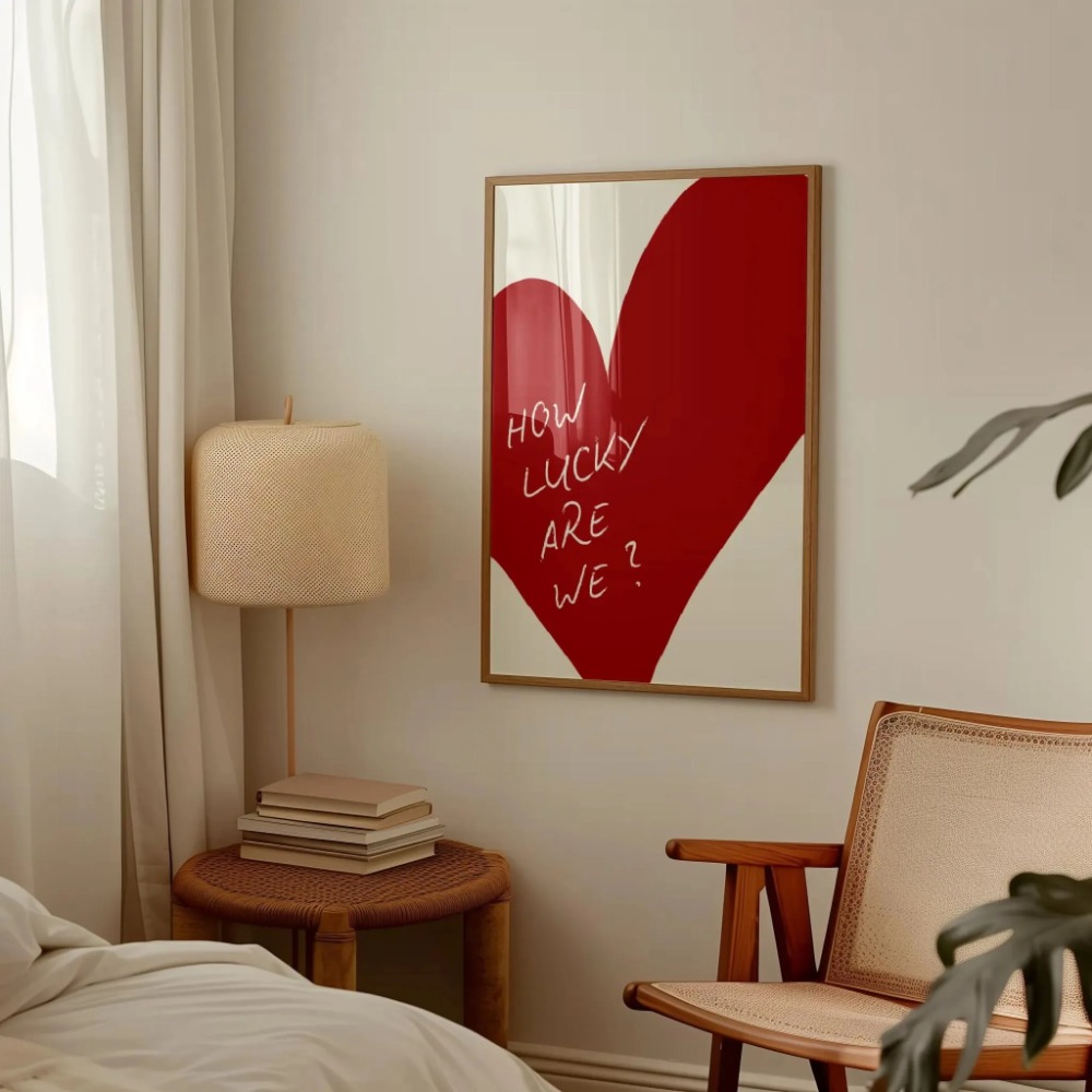 Home Improvement Furniture - Affiche murale à rayures rouges et