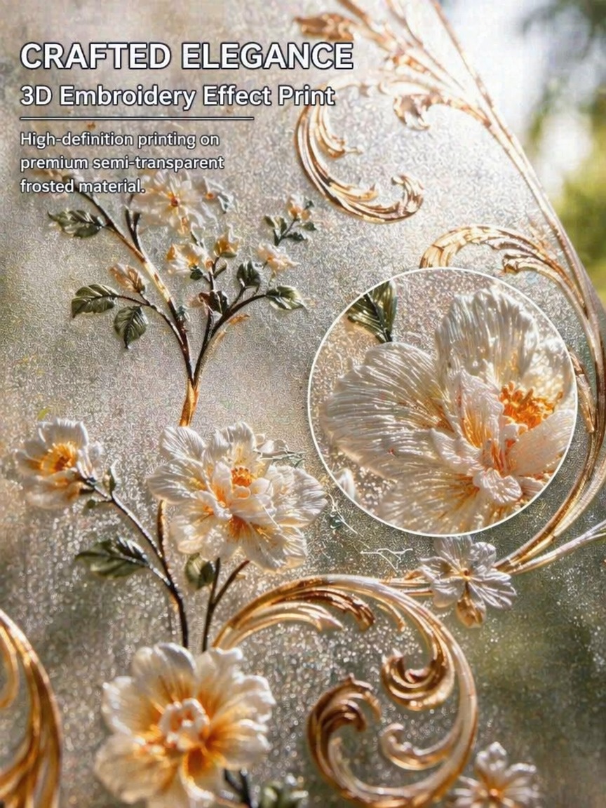 Window Insulation Film - Film de fenêtre givré à motif