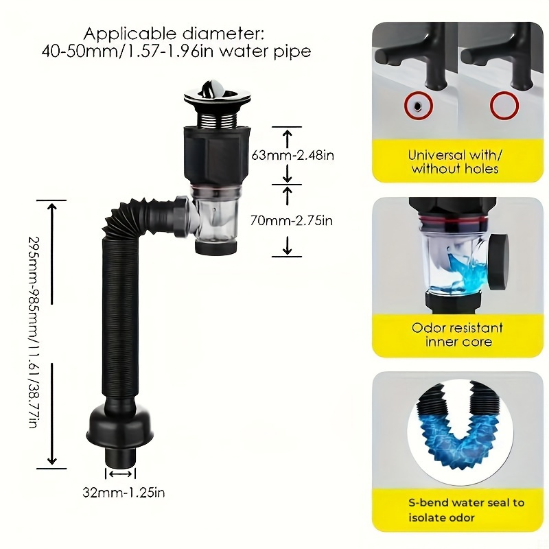 Piège en P réglable anti-odeur - Home Improvement K&B Construction avis et prix
