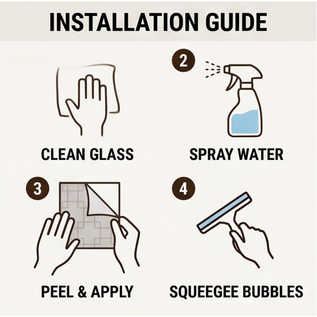Film de fenêtre givré imprimé  - Window Insulation Film avis et prix
