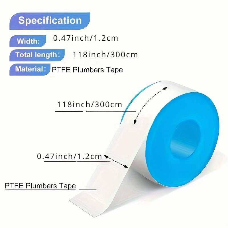 3/6/10 pièces de ruban adhésif - Plumbing Tape Ptfe avis et prix