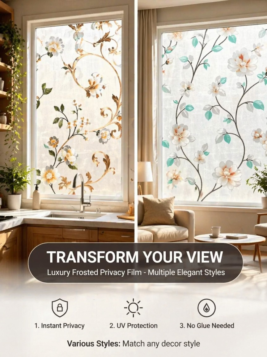 Film de fenêtre givré à motif  - Window Insulation Film avis et prix